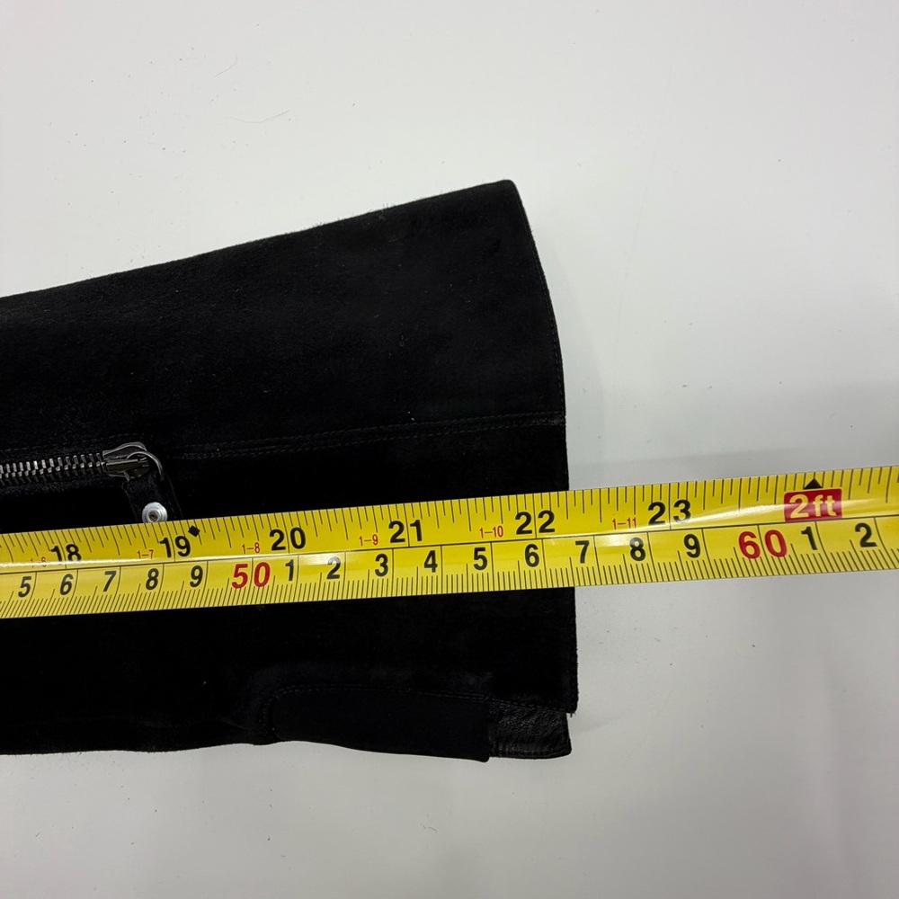 Stuart Weitzman All Suede Over The Knee Black Boots, Size 9 - Picture 12 of 12